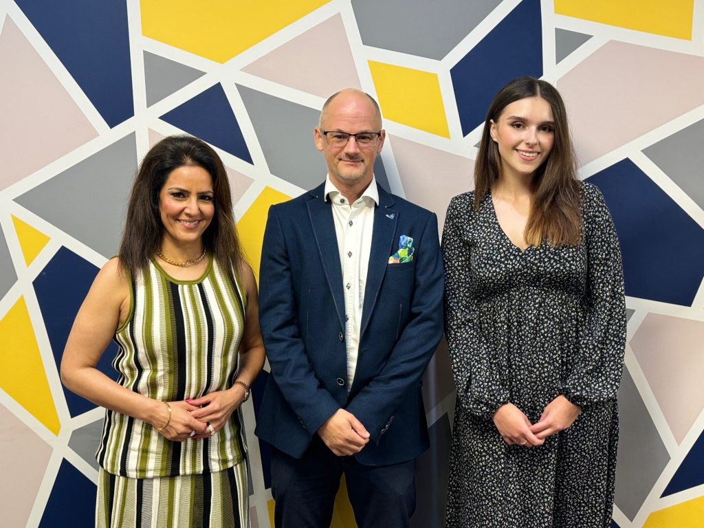 Picture shows, from left: Kavita Oberoi, John Cronshaw and Jodie Brady