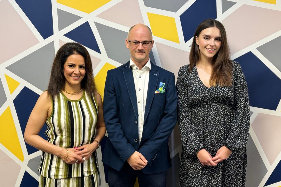 Picture shows, from left: Kavita Oberoi, John Cronshaw and Jodie Brady