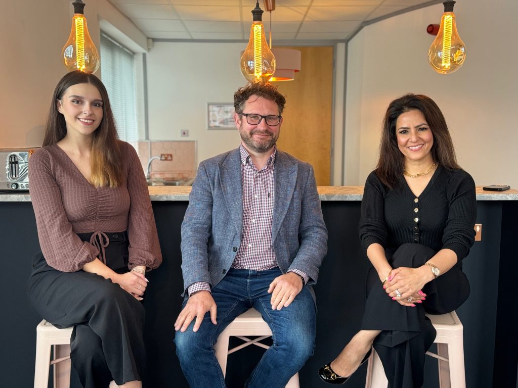 From left, Jodie Brady, Richard Roberts and Kavita Oberoi